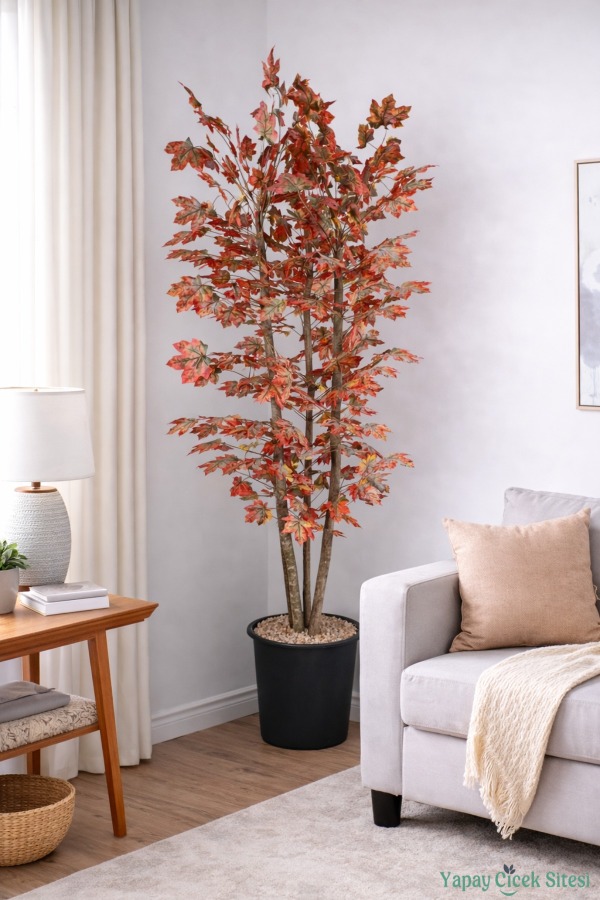 3 Gövdeli Yapay Akçaağaç Ağacı 200 cm - 4