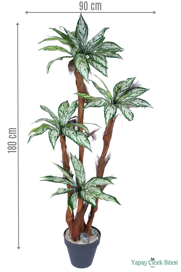 4 Gövdeli Yapay Difenbahya Ağacı Model 1 - 1