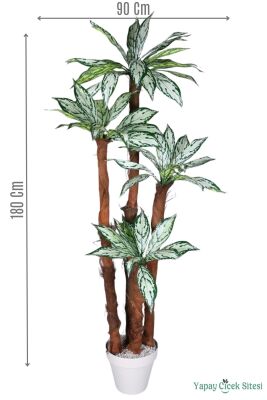 4 Gövdeli Yapay Difenbahya Ağacı Model 2 - Yapay Çiçek Sitesi