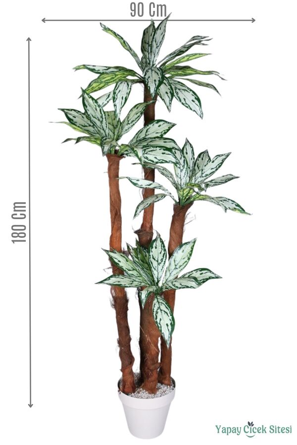 4 Gövdeli Yapay Difenbahya Ağacı Model 2 - 1