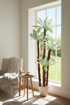 4 Gövdeli Yapay Difenbahya Ağacı Model 2 - 5