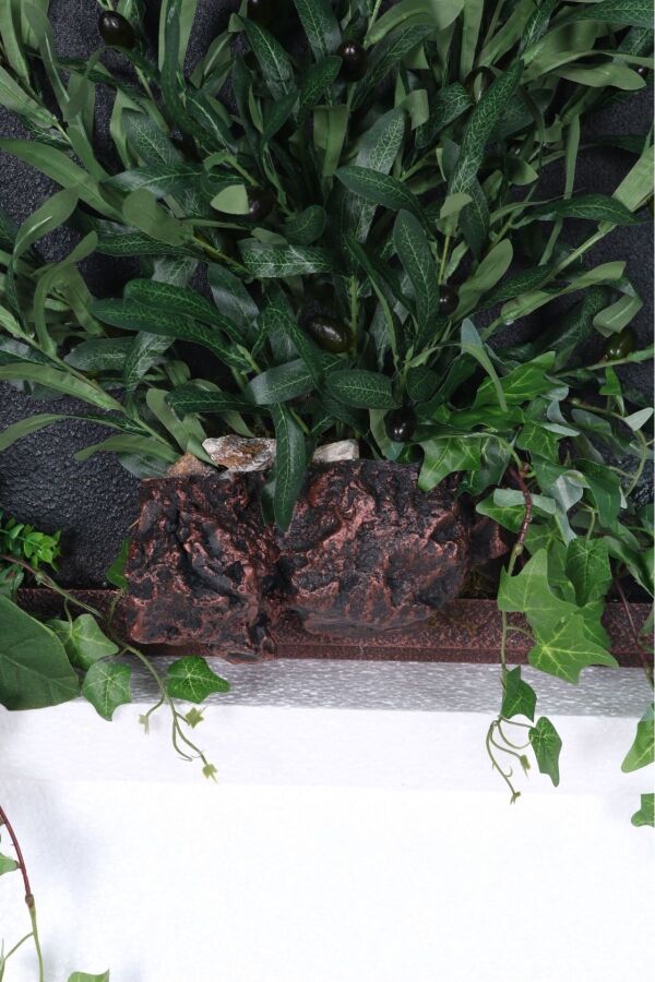 Ahşap Çerçeveli Yapay Çiçek Duvar Tablosu 60x80 cm - 2