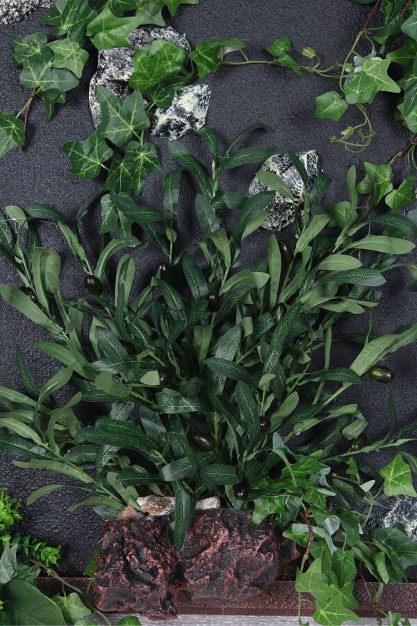 Ahşap Çerçeveli Yapay Çiçek Duvar Tablosu 60x80 cm - 3