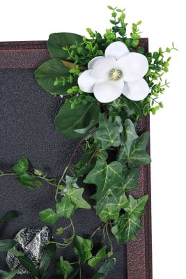 Ahşap Çerçeveli Yapay Çiçek Duvar Tablosu 60x80 cm - 4