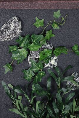 Ahşap Çerçeveli Yapay Çiçek Duvar Tablosu 60x80 cm - 5