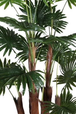 Ahşap Saksıda Yapay Yelpaze Palmiye Ağacı 200 cm - 3