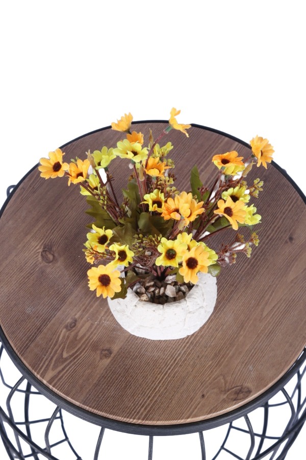 Beton Saksıda Yapay Çiçekli Tanzimler Model 17 - 4