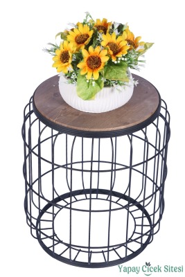 Beton Saksıda Yapay Çiçekli Tanzimler Model 18 - 2