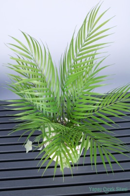 Beton Saksıda Yapay Sıkas Bitkisi 55 Cm - 3