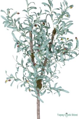 Beyaz Plastik Saksıda Yapay Zeytin Ağacı 150 cm - 2