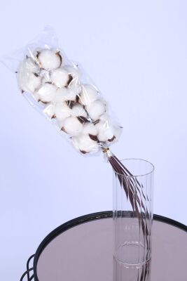 Doğal Beyaz Pamuk Çiçeği 10lu 30 cm - 5