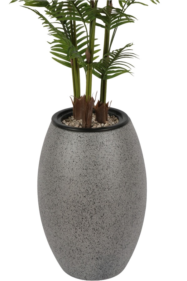 Gri Fiber Saksıda 3 Gövdeli Yapay Areka Palmiye Ağacı 190 cm - 2