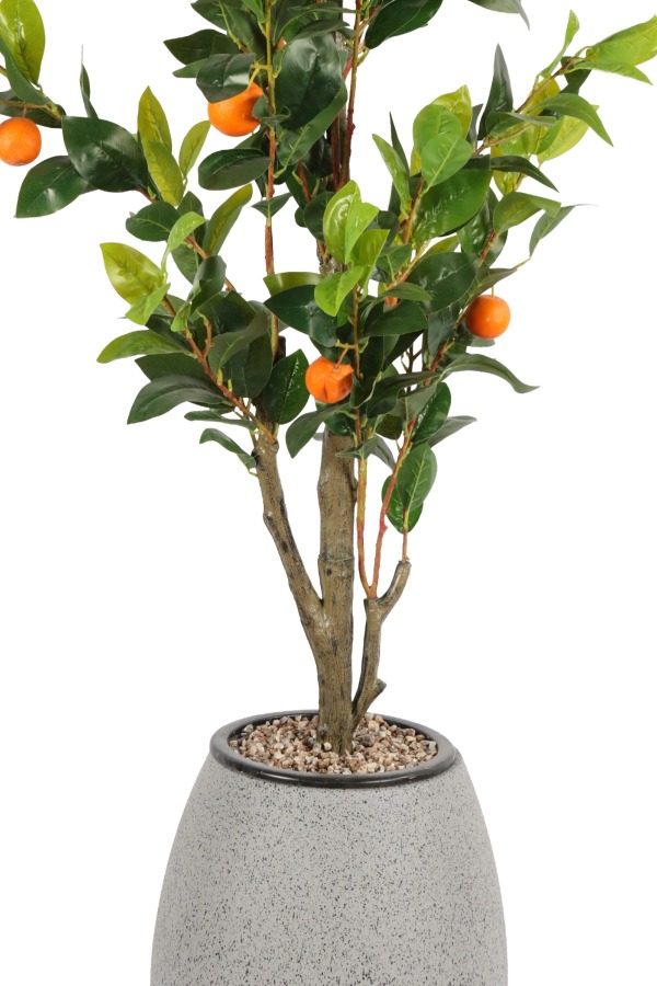 Gri Fiber Saksıda Yapay Portakal Ağacı 220 cm - 2