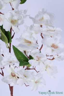 Kaliteli Yapay Bahar Dalı Çiçeği Beyaz 85 Cm - 2