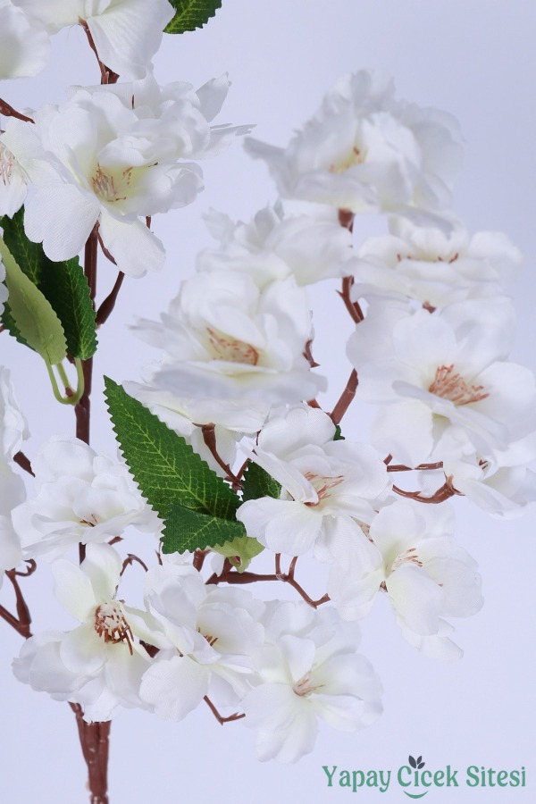 Kaliteli Yapay Bahar Dalı Çiçeği Beyaz 85 Cm - 2