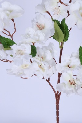 Kaliteli Yapay Bahar Dalı Çiçeği Beyaz 85 Cm - 3