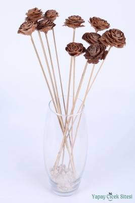 Kuru Çiçek Cedar Rose Gül 45 Cm 10lu - 3