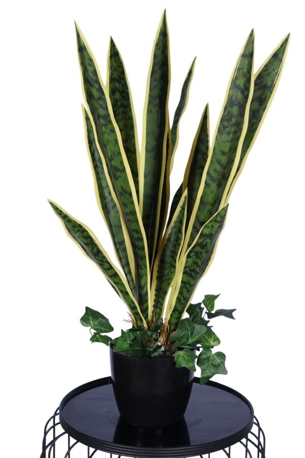 Lüks Yapay Kılıç Bitkisi Yeşil-Sarı 70 cm - 1