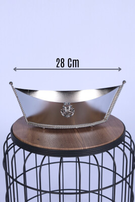 Metal Dekoratif Çiçeklik Sunumluk Küçük Kayık Gümüş - Yapay Çiçek Sitesi