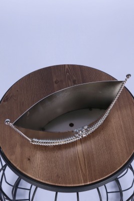 Metal Dekoratif Çiçeklik Sunumluk Küçük Kayık Gümüş - 3