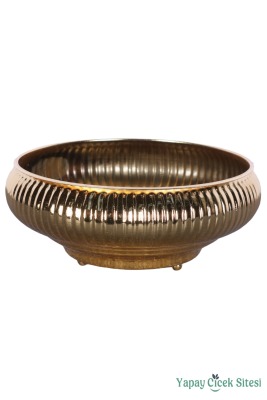 Metal Dekoratif Vazo 8 cm Altın - Yapay Çiçek Sitesi