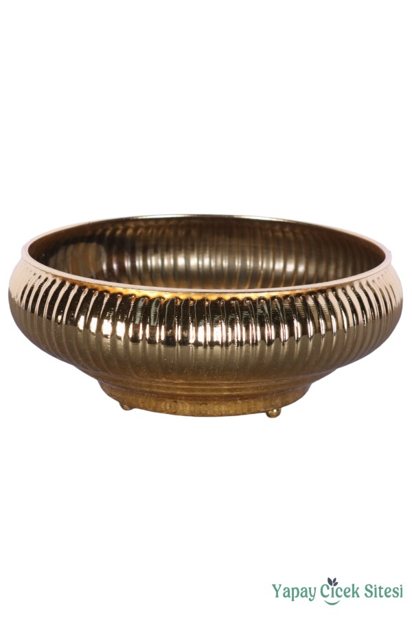 Metal Dekoratif Vazo 8 cm Altın - 1