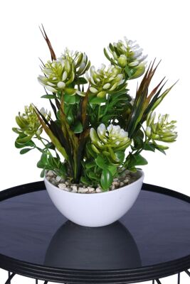Mini Saksıda Yapay Sukulent Bahçesi 26 cm - Yapay Çiçek Sitesi