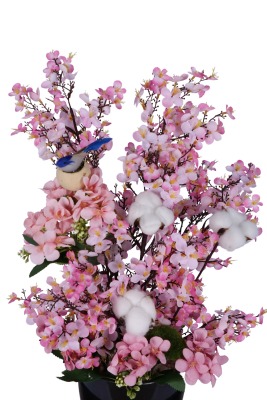 Pamuklu Yapay Sakura Japon Tanzimi 50 cm - 4