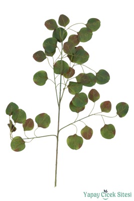 Yapay Okaliptüs Ağacı Dalı 65 Cm 12 Adet Yeşil-Kızıl - Yapay Çiçek Sitesi