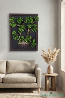 Premium Bonsai Ağacı Temalı 3 Boyutlu Duvar Tablosu El Yapımı 35x55 cm - 2