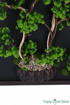 Premium Bonsai Ağacı Temalı 3 Boyutlu Duvar Tablosu El Yapımı 60x80 cm - 4
