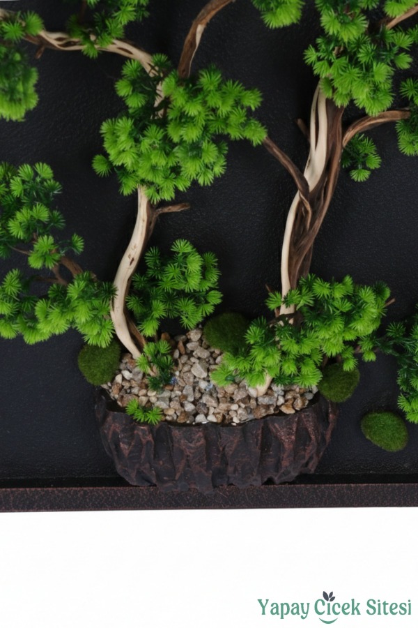Premium Bonsai Ağacı Temalı 3 Boyutlu Duvar Tablosu El Yapımı 60x80 cm - 4