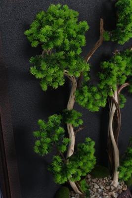 Premium Bonsai Ağacı Temalı 3 Boyutlu Duvar Tablosu El Yapımı 60x80 cm - 5
