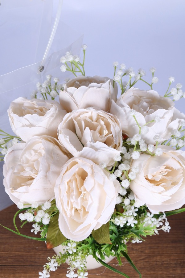 Saksılı Çiçek Aranjmanı (Şeffaf Çanta Hediyeli) Model 9 - 5