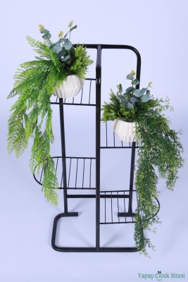 Saksılı Yapay Bitki Sarkan Sarmaşık 2li Set Model 1 - Yapay Çiçek Sitesi