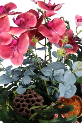 Seramik Saksıda Premium Yapay Çiçek Aranjmanı Model 3 - 3