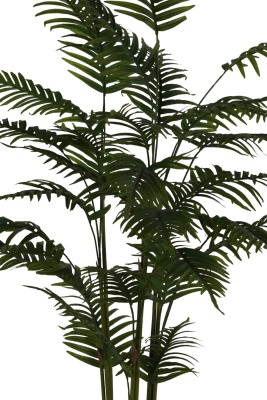 Siyah Fiber Saksıda 3 Gövdeli Yapay Areka Palmiye Ağacı 190 cm - 3