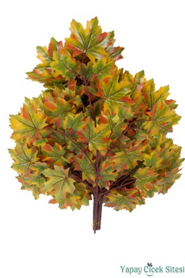 Yapay Akça Ağacı Dalı 25 Yapraklı 70 Cm 12 Adet Yeşil-Sarı - 3