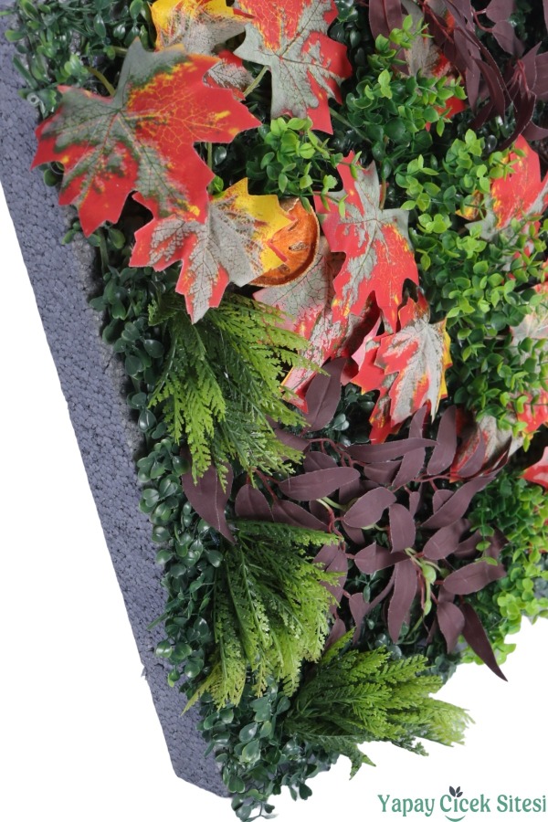 Yapay Bitkili Duvar Paneli 50x50 cm Model 2 - 3