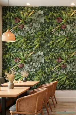 Yapay Bitkili Duvar Paneli 50x50 cm Model 5 - 3