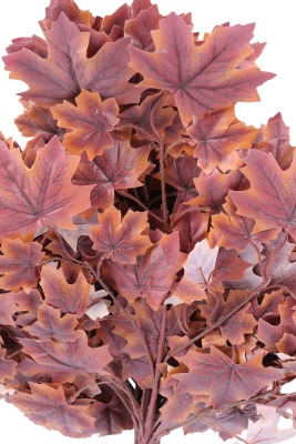 Yapay Çınar Ağacı Dalı 15 Yapraklı 70 Cm 12 Adet Kızıl-Sarı - 5