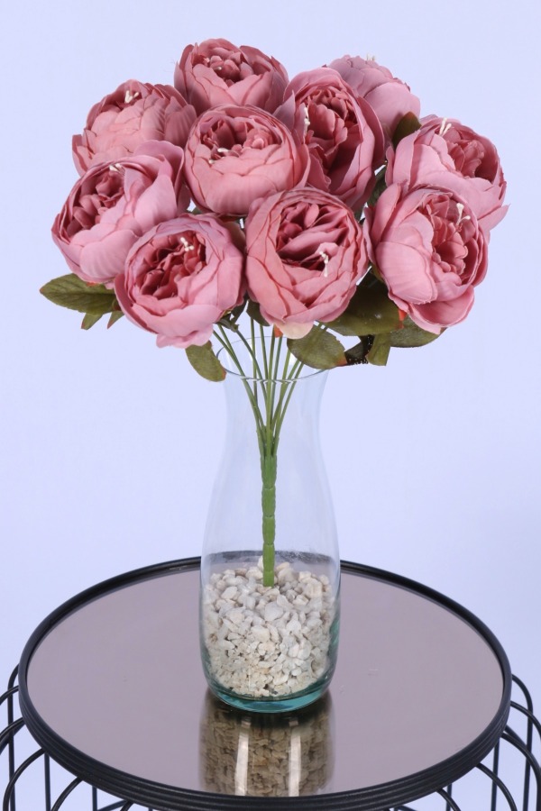 Yapay İncili Şakayık Demet Pembe 10 Dal - 1