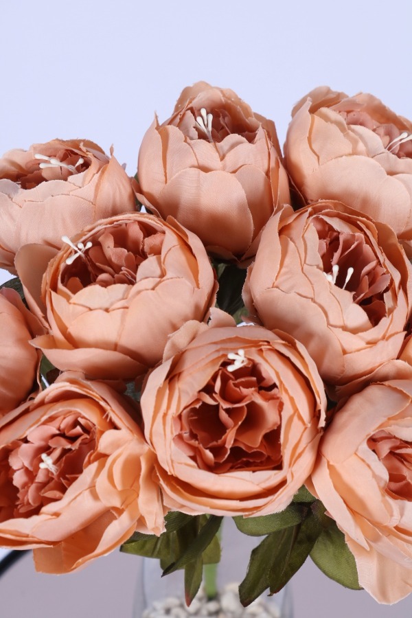 Yapay İncili Şakayık Demet Somon 10 Dal - 2