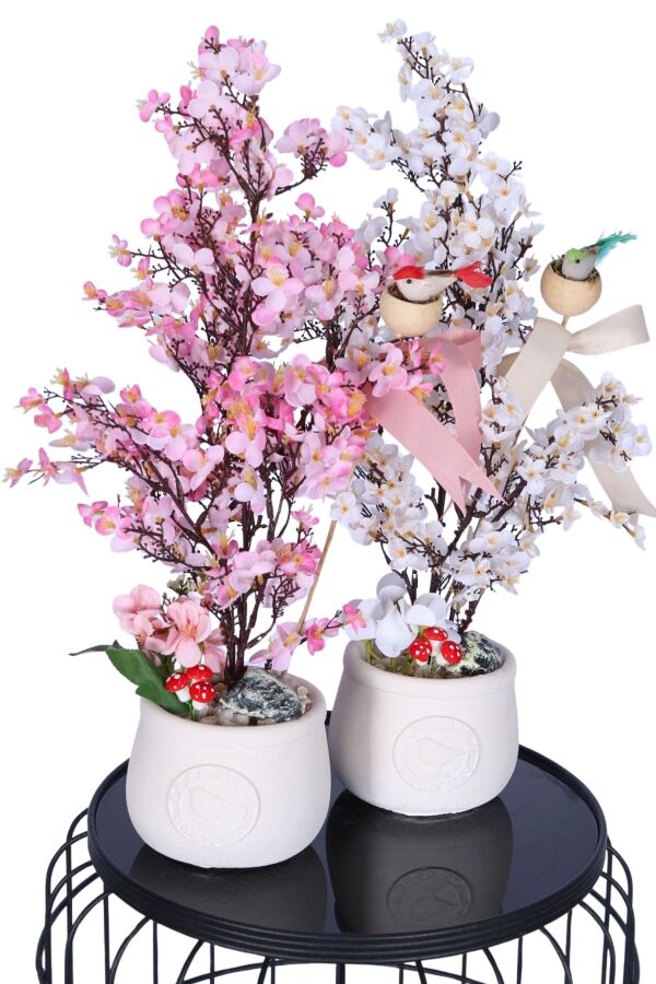 Yapay Japon Kiraz Çiçeği Bahar Dalı Ağacı 2li Set - 1