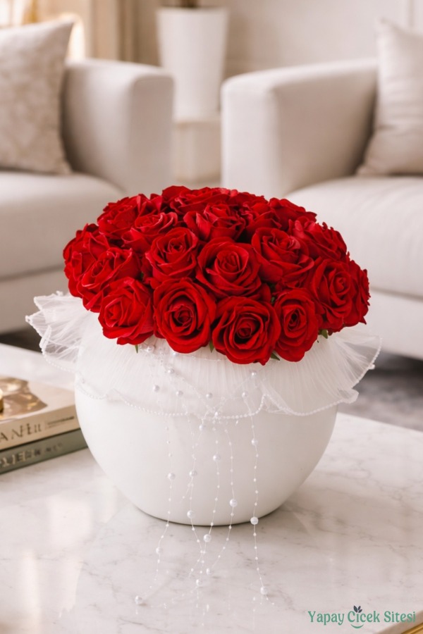 Yapay Kız İsteme Çiçeği Özel Gün Buketi 28 Güllü Model 10 - 1