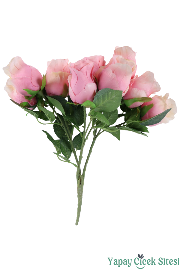 Yapay Pembe Gül Demeti 9lu - 1