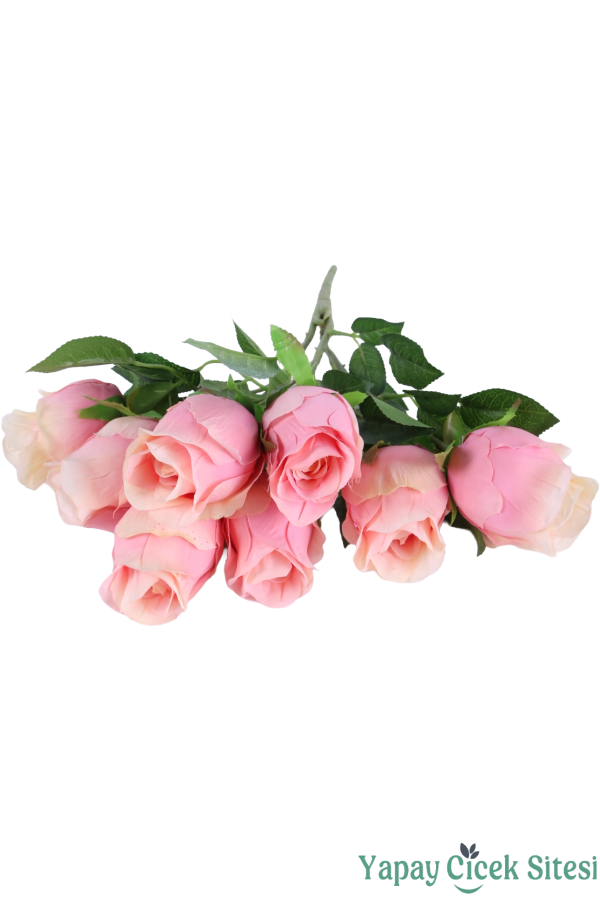 Yapay Pembe Gül Demeti 9lu - 2