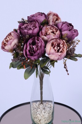 Yapay Şakayık Demeti Köpük Cipsolu Aranjman Lila-Mor 12 Dal - Yapay Çiçek Sitesi