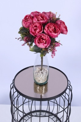 Yapay Şakayık Demeti Köpük Cipsolu Aranjman Pembe 12 Dal - 2