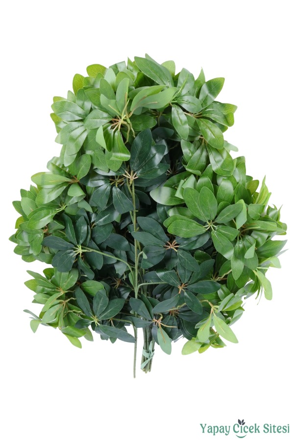 Yapay Şeflera Ağacı Dalı 70 Cm 12 Adet Yeşil - 3